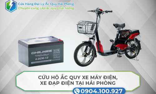 Cứu hộ ắc quy xe máy điện, xe đạp điện tại Hải Phòng